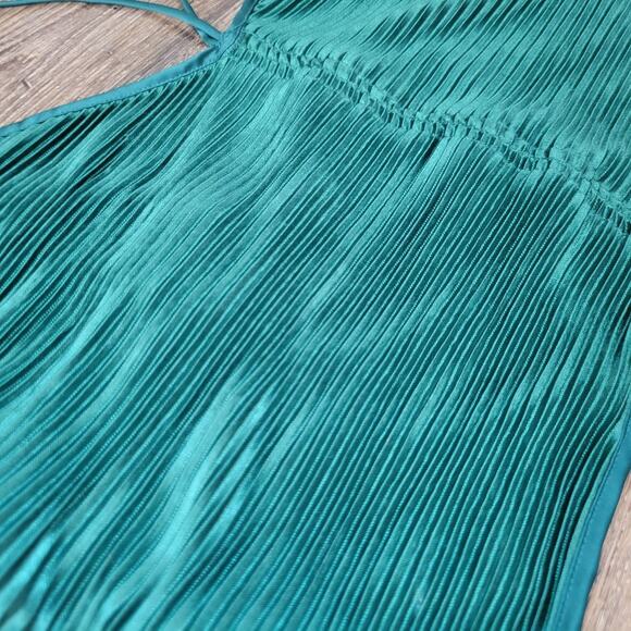 Cider Solid Press Crease Crop Tank Top – Green Ribbed Knit (Size XL, NWT) - Picture 12 of 14